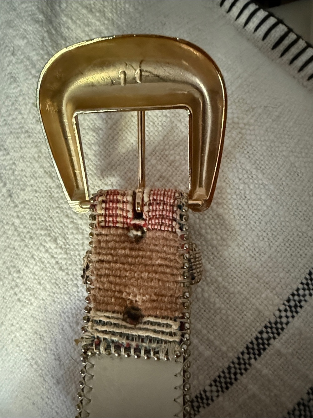 Absolutely Fresh Woven Patchwork Textured Women’s Vintage Belt - Multi-Color - Picture 9 of 11